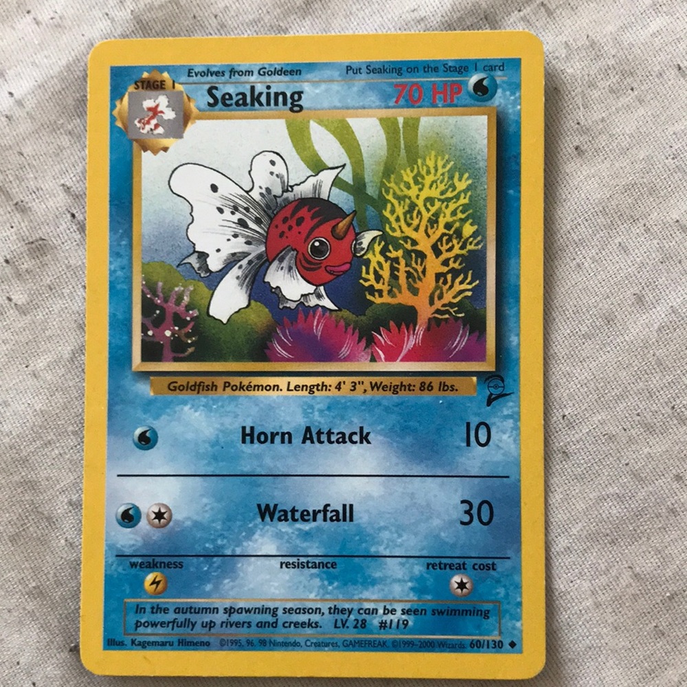 Seaking Pokémon card